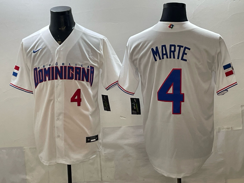Men 2026 World Cub USA #4 Marte white Nike MLB Jersey 003